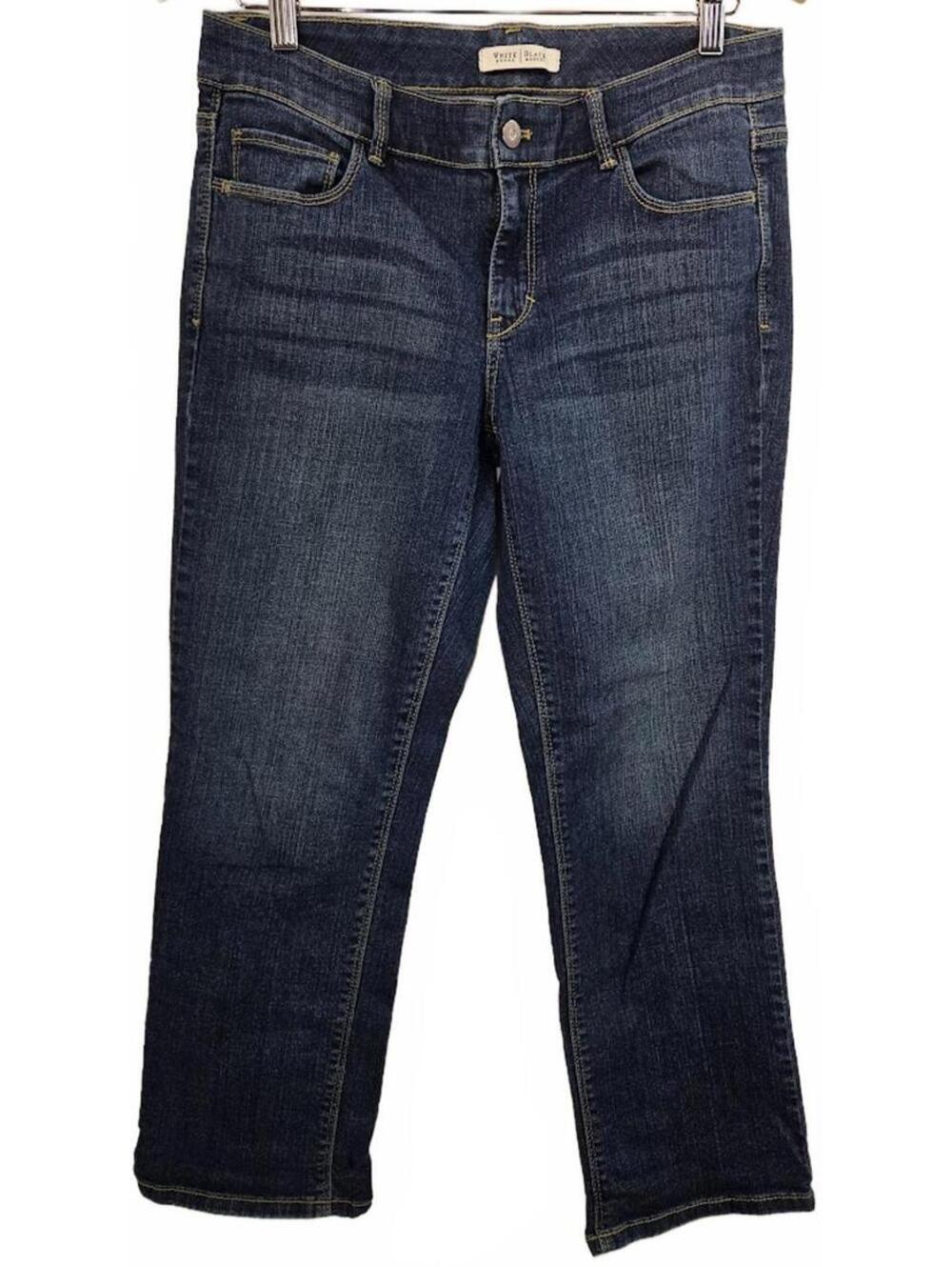 White House Black Market Women's Dark Blue Denim Jeans Size 10